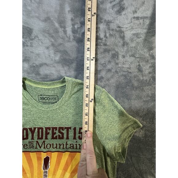 FloydFest 15 Fire on the Mountain 2015 Green T-Shirt M Recycled Recover Band Tee - Picture 8 of 8